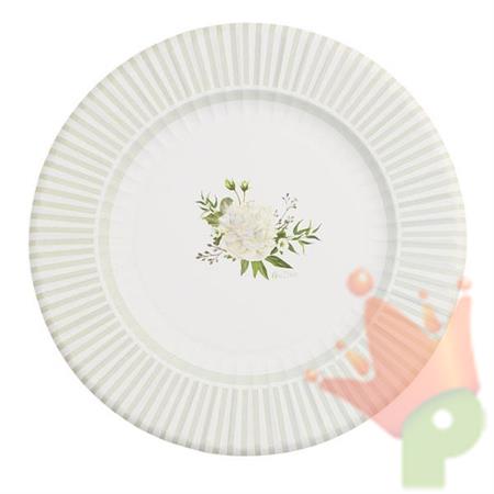 PIATTI 33CM FLORAL WHITE 6PZ