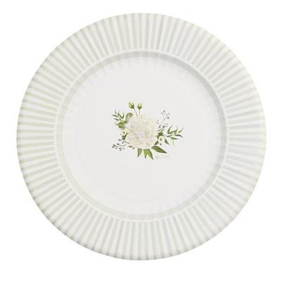 PIATTI 33CM FLORAL WHITE 6PZ