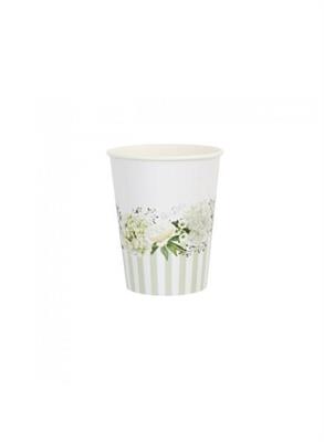 BICCHIERI 250CC FLORAL WHITE 8PZ