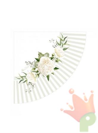 TOVAGLIOLI 33X33 FLORAL WHITE 16PZ