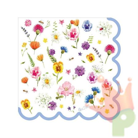TOVAGLIOLI 33X33 BOTANICAL FLOWERS CON SMERLO 16PZ