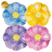PIATTI FORMA FIORE 20CM COLORI ASSORTITI 8PZ