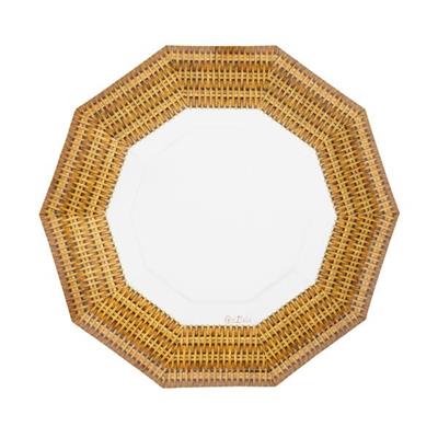 PIATTI 23X24CM DECORO RATTAN 8PZ