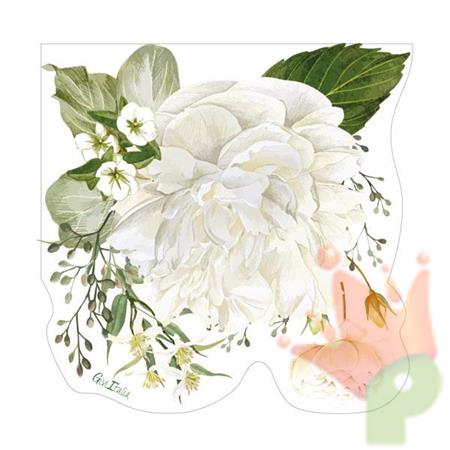 TOVAGLIOLI 33X33 FLORAL WHITE 16PZ