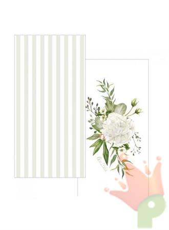 TOVAGLIOLI 33X33 TWIN FLORAL WHITE 16PZ