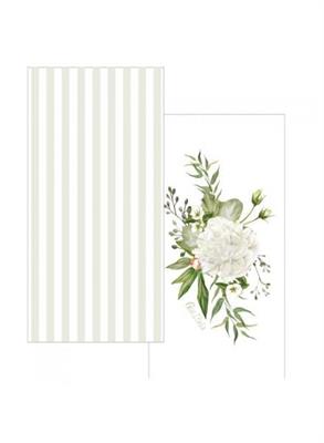 TOVAGLIOLI 33X33 TWIN FLORAL WHITE 16PZ
