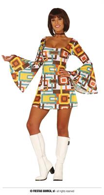 COSTUME RAGAZZA DISCO ADULTA TAGLIA  M 38 40