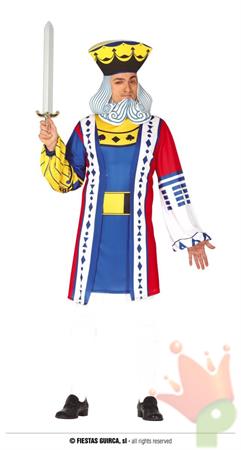 COSTUME CARTA DA GIOCO RE ADULTO  TAGLIA  L 52 54