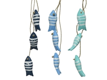 DECORAZIONE DA PARETE 30CM IN LEGNO PESCI