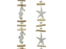 DECORAZIONE PENDENTE CAVALLUCCIO MARINO/STELLE MARINE 100CM