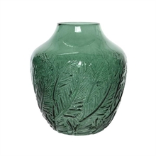 VASO IN VETRO 18X20CM VERDE SCURO