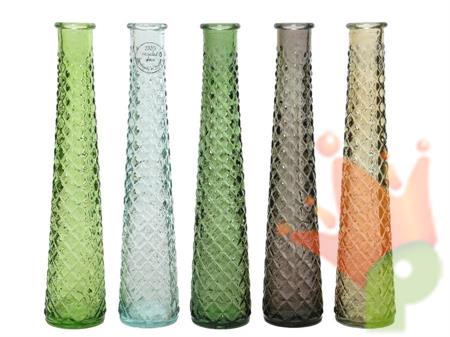 VASO IN VETRO 7X32CM COLORI ASSORTITI