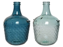 VASO IN VETRO 20X30CM CELESTE/BLU