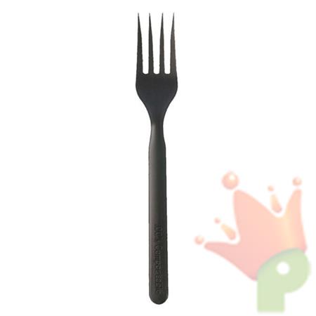 FORCHETTE 17CM COMPOSTABILI NERO 50PZ