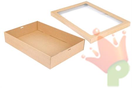 SCATOLA + COPERCHIO 45X31X8 CM CON FINESTRA