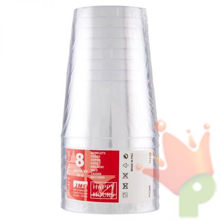 BICCHIERI 300ML TRASPARENTE 8PZ