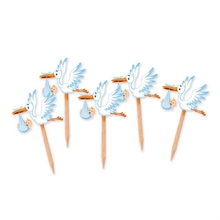 PICKS SAGOMATI CICOGNA NUVOLA CELESTE 25PZ