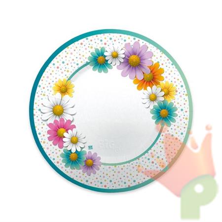 PIATTI 20 CM FLOWERS 8 PZ