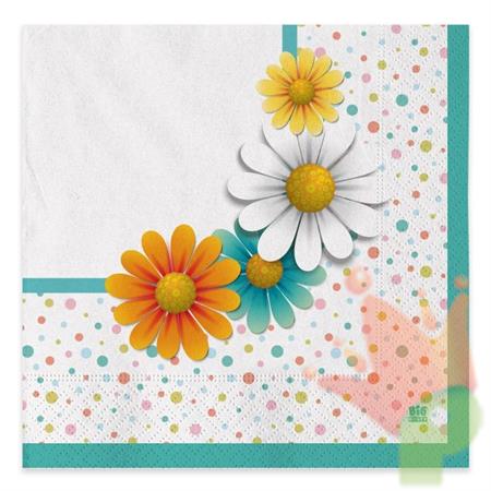 TOVAGLIOLI 33X33 CM FLOWERS 20 PZ