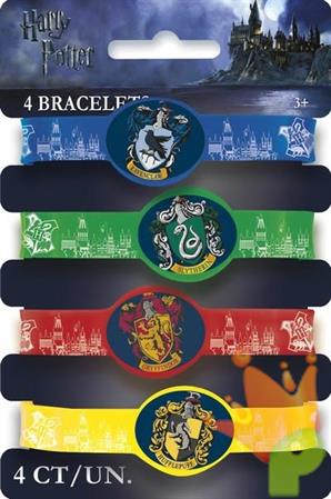 BRACCIALETTI ELASTICI HARRY POTTER 4 PZ