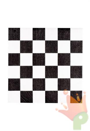 TOVAGLIOLI 33X33 SCACCHI BIANCO/NERO RACING 20 PZ