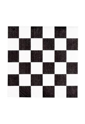 TOVAGLIOLI 33X33 SCACCHI BIANCO/NERO RACING 20 PZ