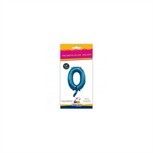 PALLONCINO MYLAR 14 INCH NUMERO 0 BLU