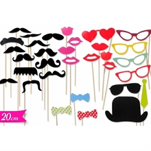 PHOTO BOOT OCCHIALI BAFFI E BOCCHE ASSORTITI 32PZ