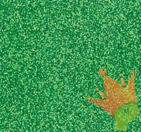 MOOSGUMMI 2 MM 30X40 CM VERDE GLITTER