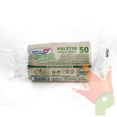 PALETTE LEGNO BIODEGRADABILI 90 MM 50 PZ INCARTATE SINGOLARMENTE