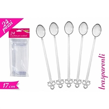 SET CUCCHIAI COCKTAIL PLASTICA 24PZ