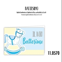 BIGLIETTINI PER BOMBONIERE BATTESIMO CELESTE 20 PZ