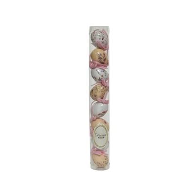 DECORAZIONE FORMA UOVO  ASS. DIAM.3 CONF DA 8PZ