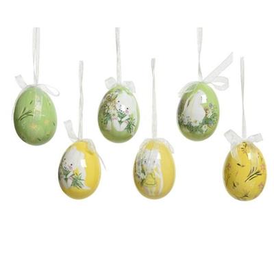 DECORAZIONE FORMA UOVO CONFEZIONE DA 6 PZ ASS. D.4 CM