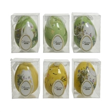 DECORAZIONE FORMA UOVO DIAMETRO 9 CM H.12 CM ASS