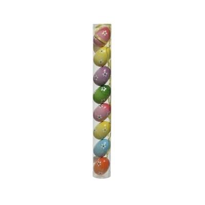 DECORAZIONE FORMA UOVO CONFEZIONE DA 8 PZ 6 COLORI ASS D.3CM