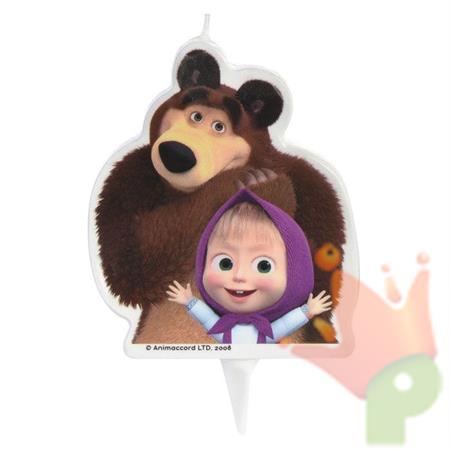 CANDELINA SAGOMATA MASHA E ORSO