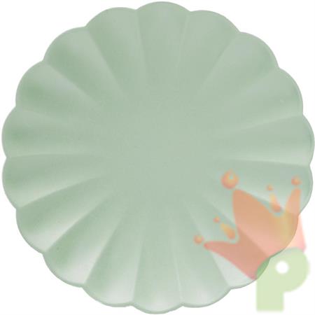 PIATTI 23 CM FLOWER VERDE MENTA 8 PZ