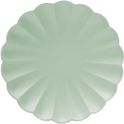 PIATTI 23 CM FLOWER VERDE MENTA 8 PZ