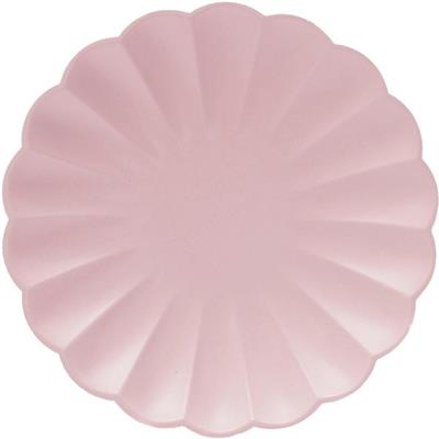 PIATTI 23 CM FLOWER ROSA BABY 8 PZ