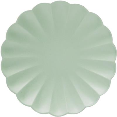 PIATTI 20 CM FLOWER VERDE MENTA 8 PZ