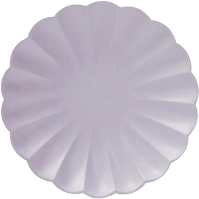 PIATTI 20 CM FLOWER LILLA 8 PZ