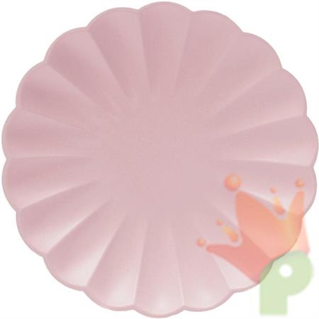 PIATTI 20 CM FLOWER ROSA BABY 8 PZ