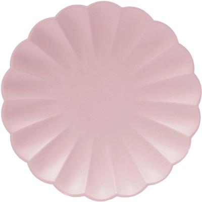 PIATTI 20 CM FLOWER ROSA BABY 8 PZ