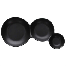 ANTIPASTIERA 3 SCOMPARTI 24X11X2,5 CM NERO