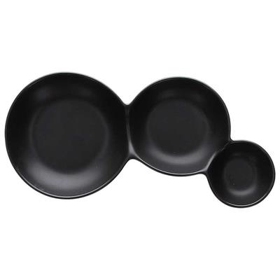 ANTIPASTIERA 3 SCOMPARTI 24X11X2,5 CM NERO
