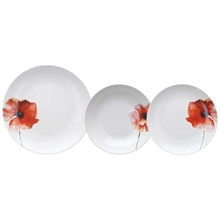 SERVIZIO PIATTI PAPAVERO ROSSO 18 PZ