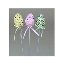 PICK UOVO IN STOFFA CON FIOCCO