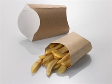BOX FRITTI KRAFT AVANA/BIANCO 13X5,5X13 CM 100 PZ