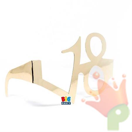 OCCHIALI DI CARTA 18 ORO 6 PZ
